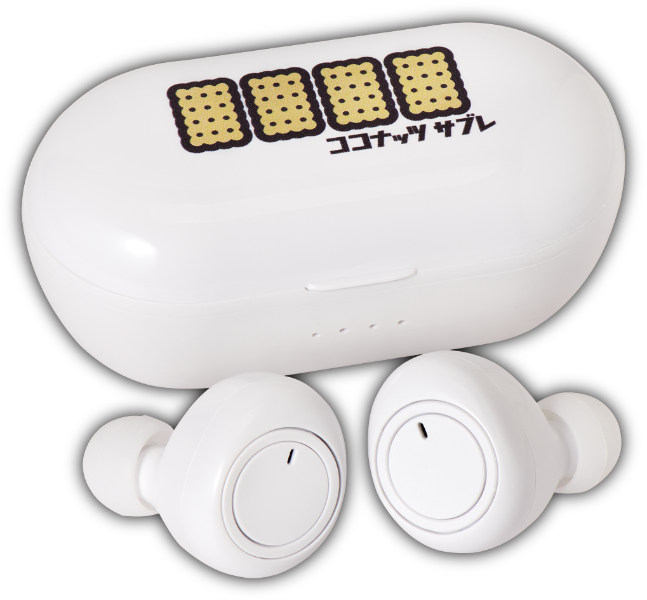 昭和レトロなココナッツサブレ　オリジナルイヤホン