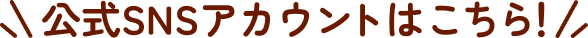 公式SNSアカウントはこちら!